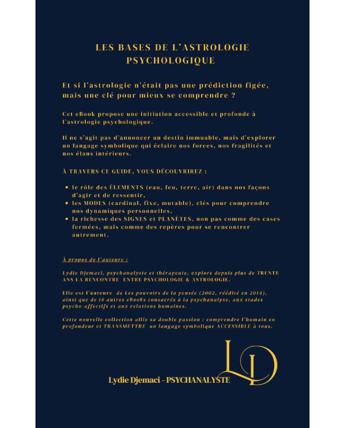 EBook - Les bases de l'astrologie psychologique | Les fondements pour mieux comprendre et éclairer sa vie intérieure